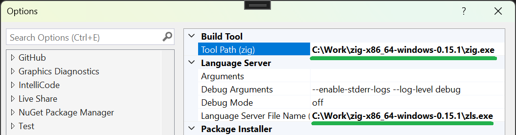 Tool Option Zig General Built Tool