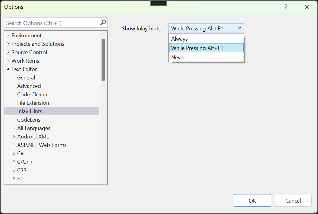 Tool Option Text Editor Inlay Hints